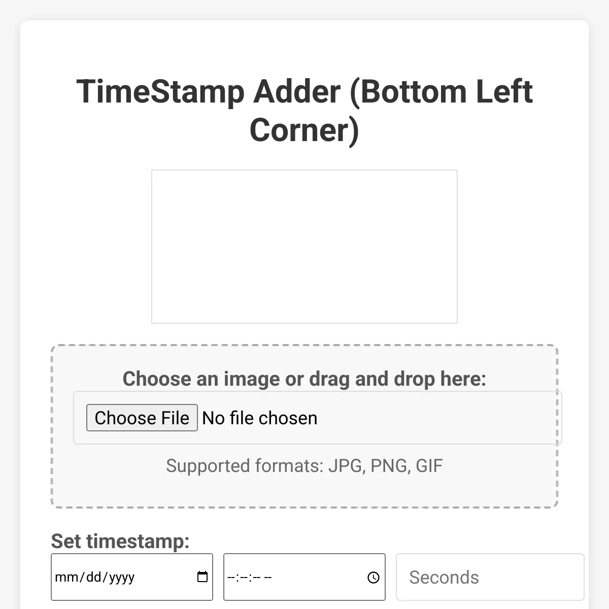TimeStamp Adder - Image Annotation Tool (Top Left Corner)