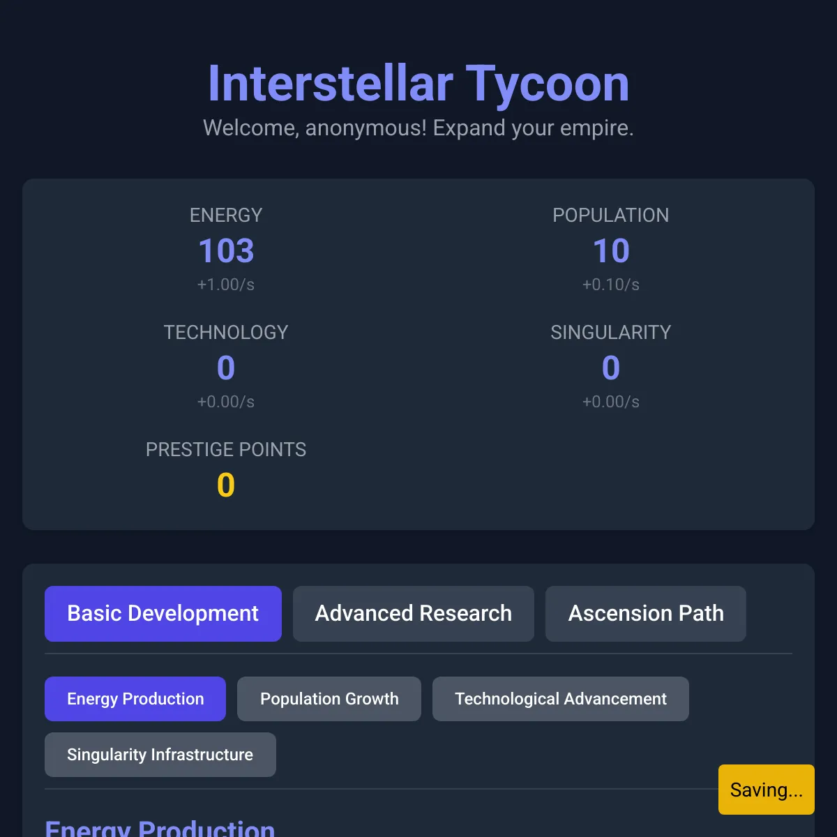the project is loading