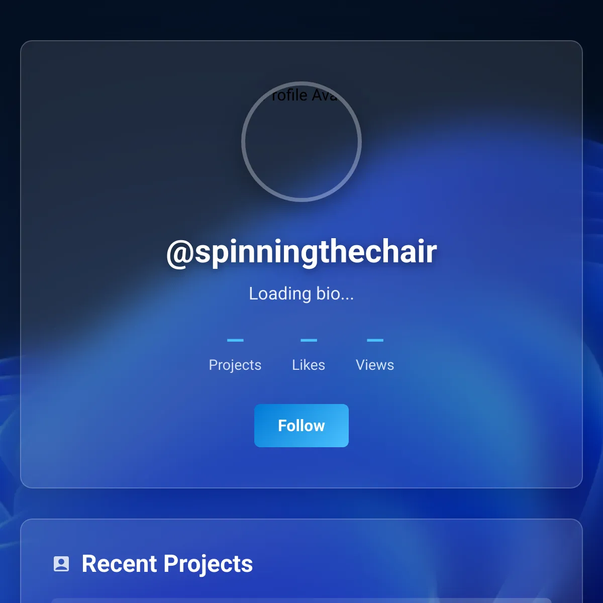 the project is loading