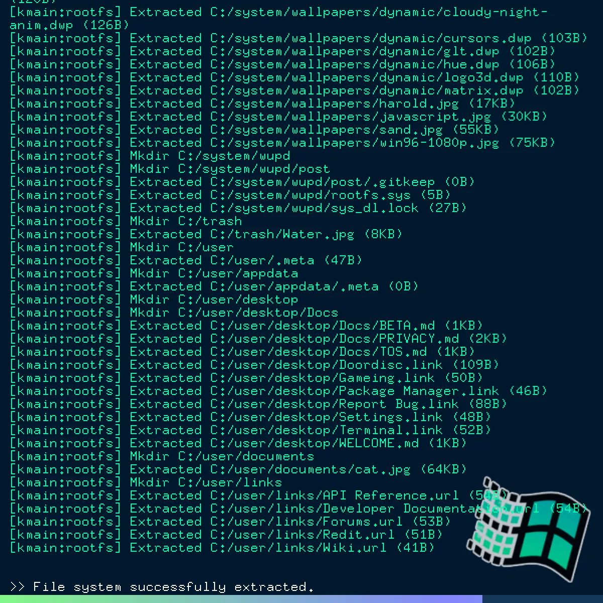 the project is loading