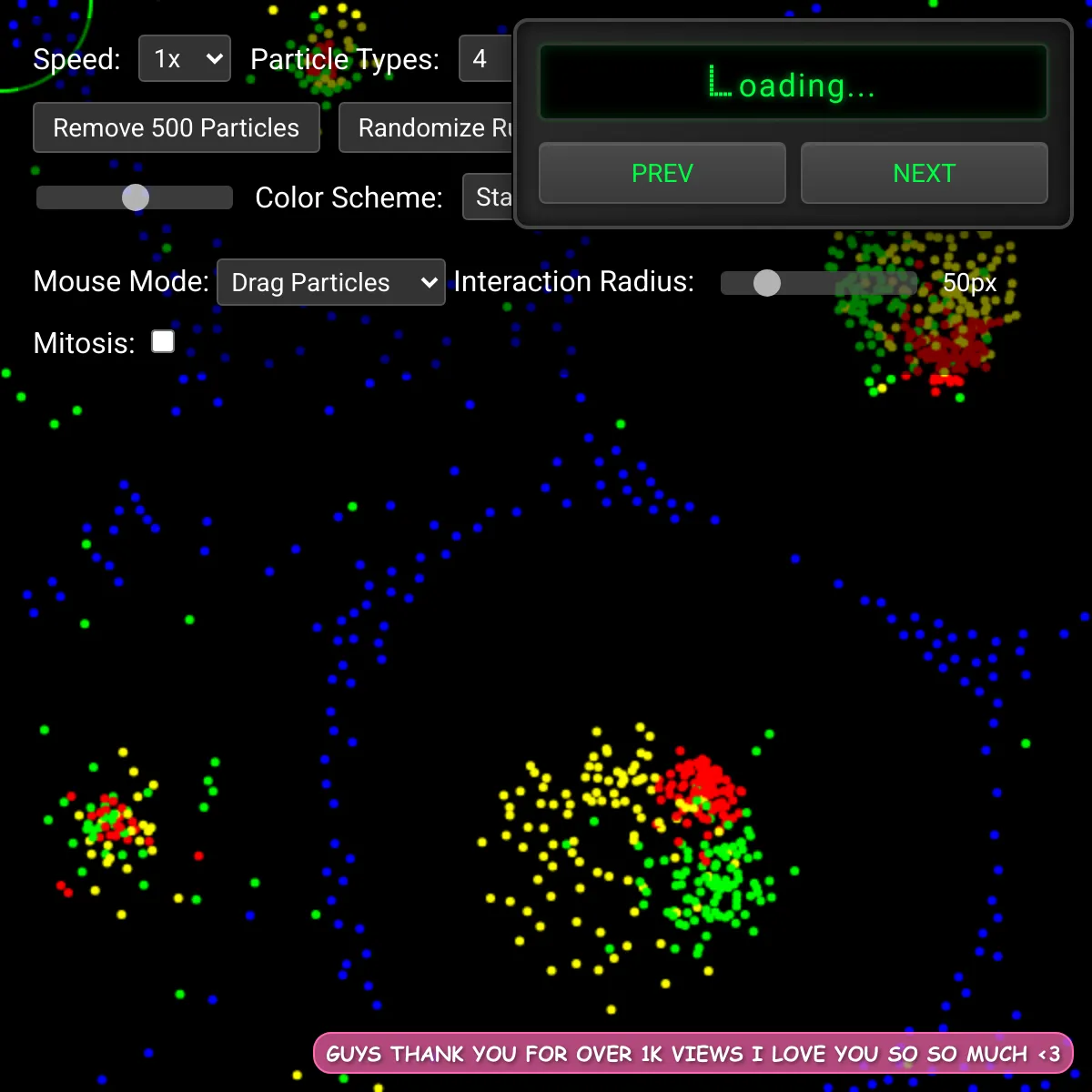 Particle Life branhed by sodLITE