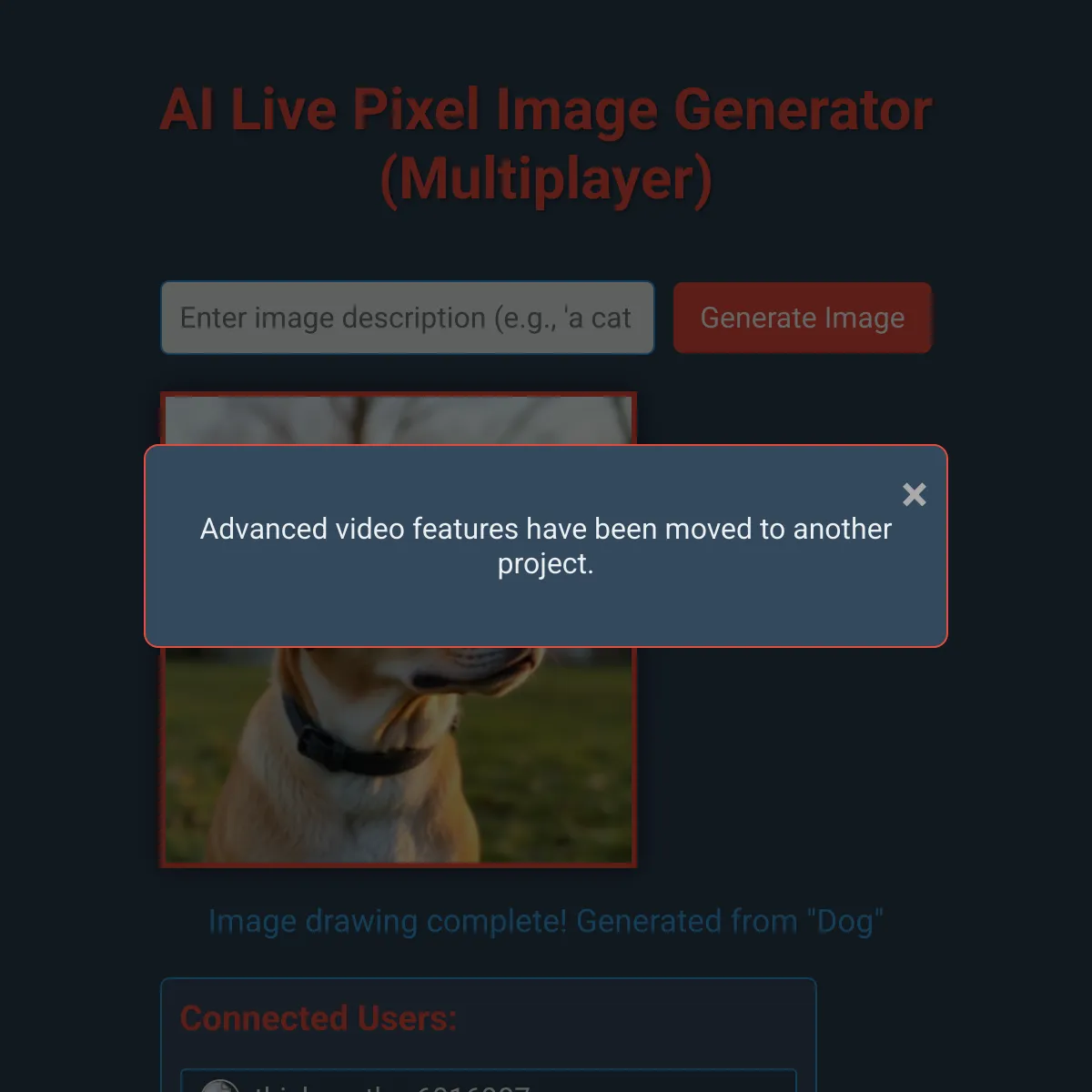 Live Pixel Image Generator