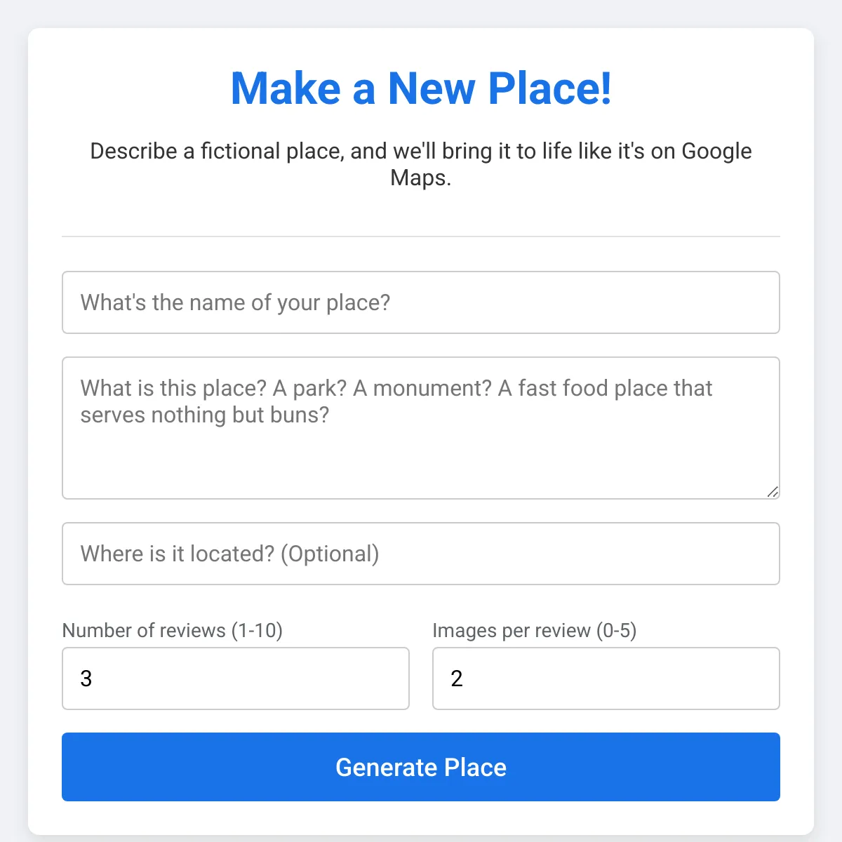 Make a New Place!