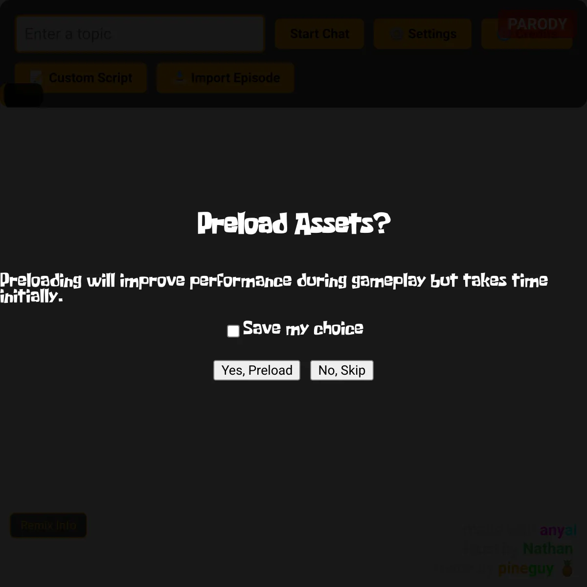 the project is loading