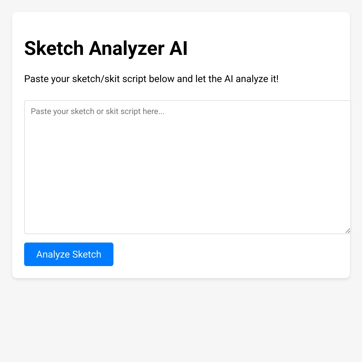 Sketch Analyzer AI