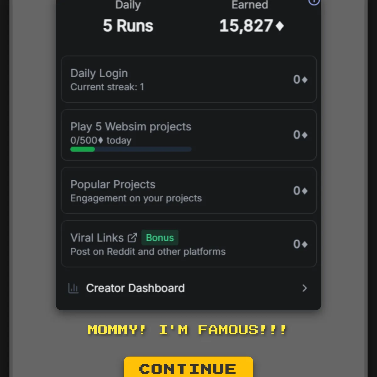 the project is loading