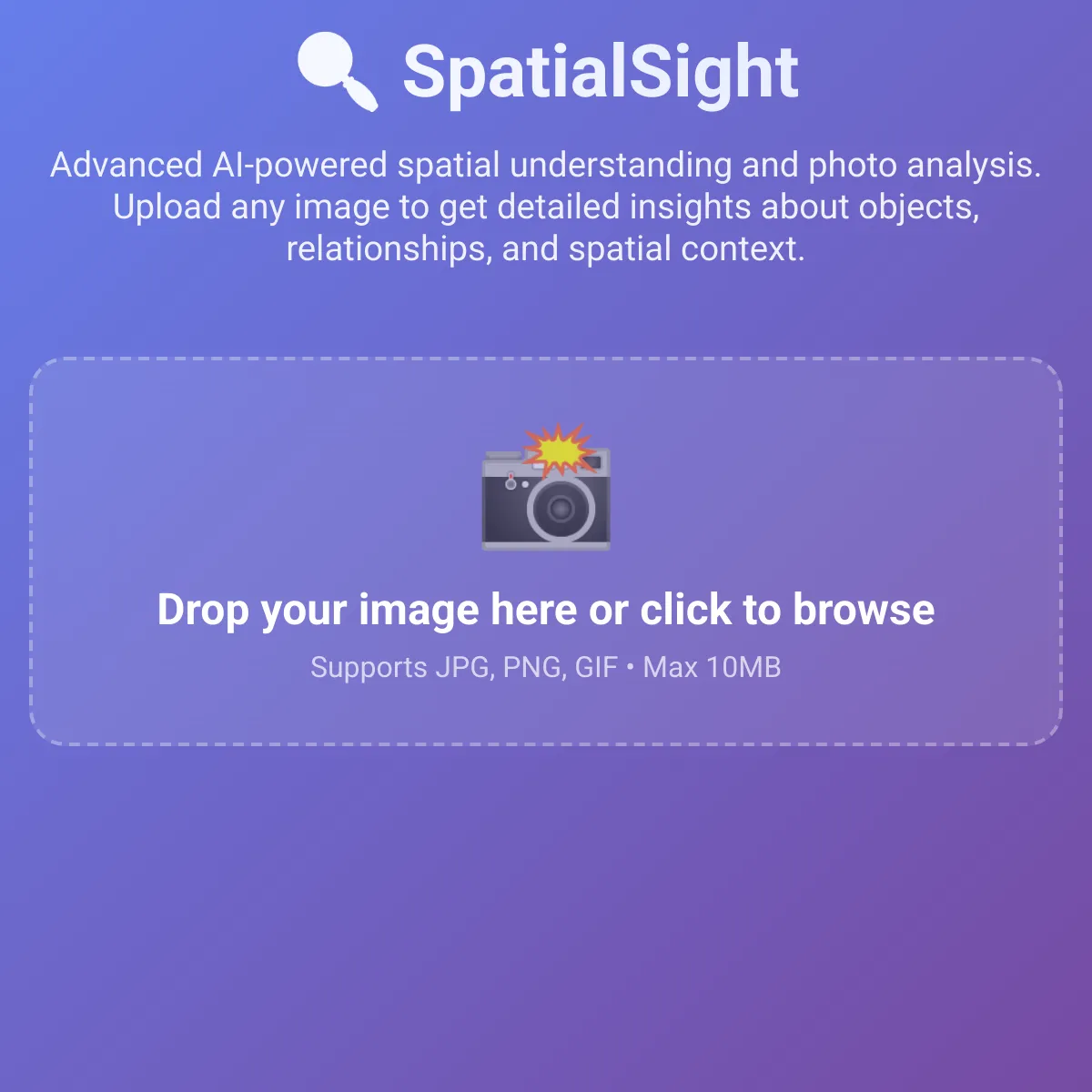 SpatialSight - AI Photo Analysis