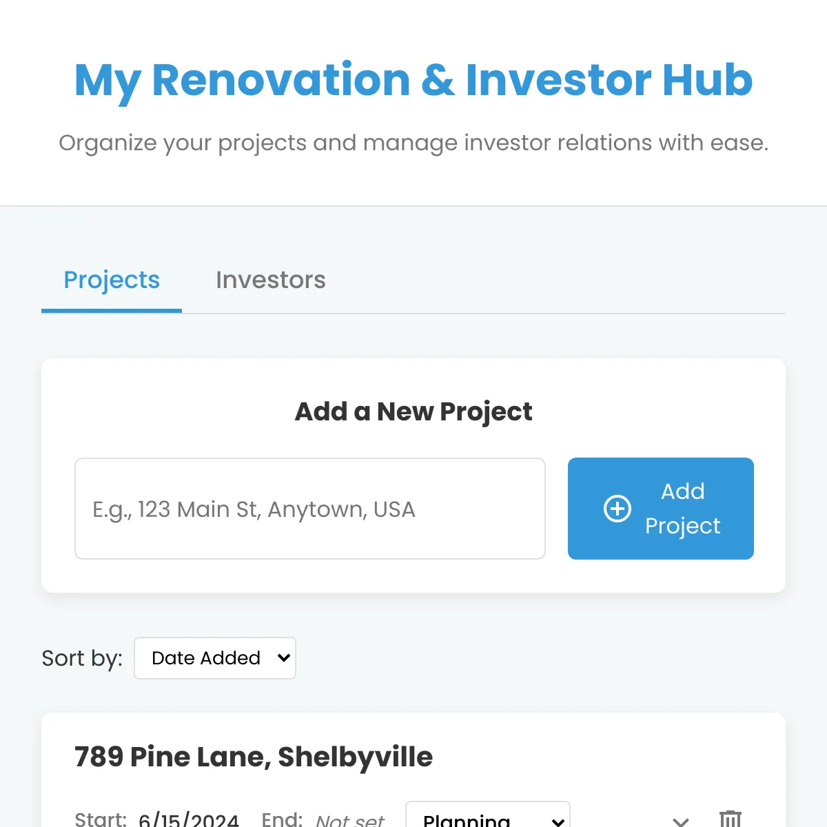 Reno Tracker