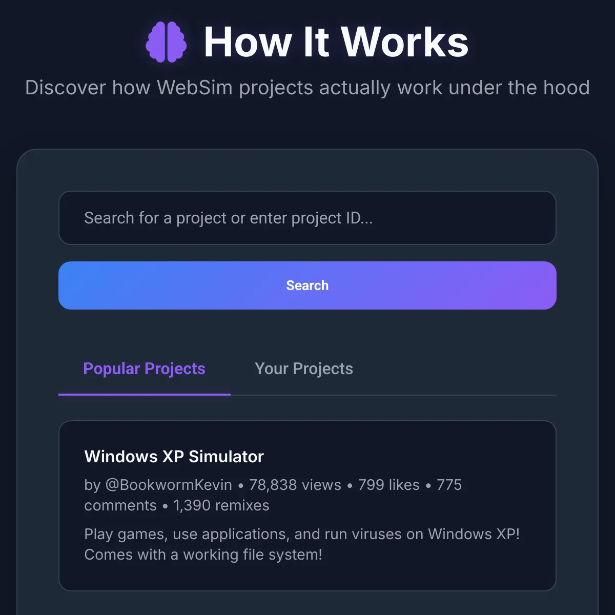 the project is loading