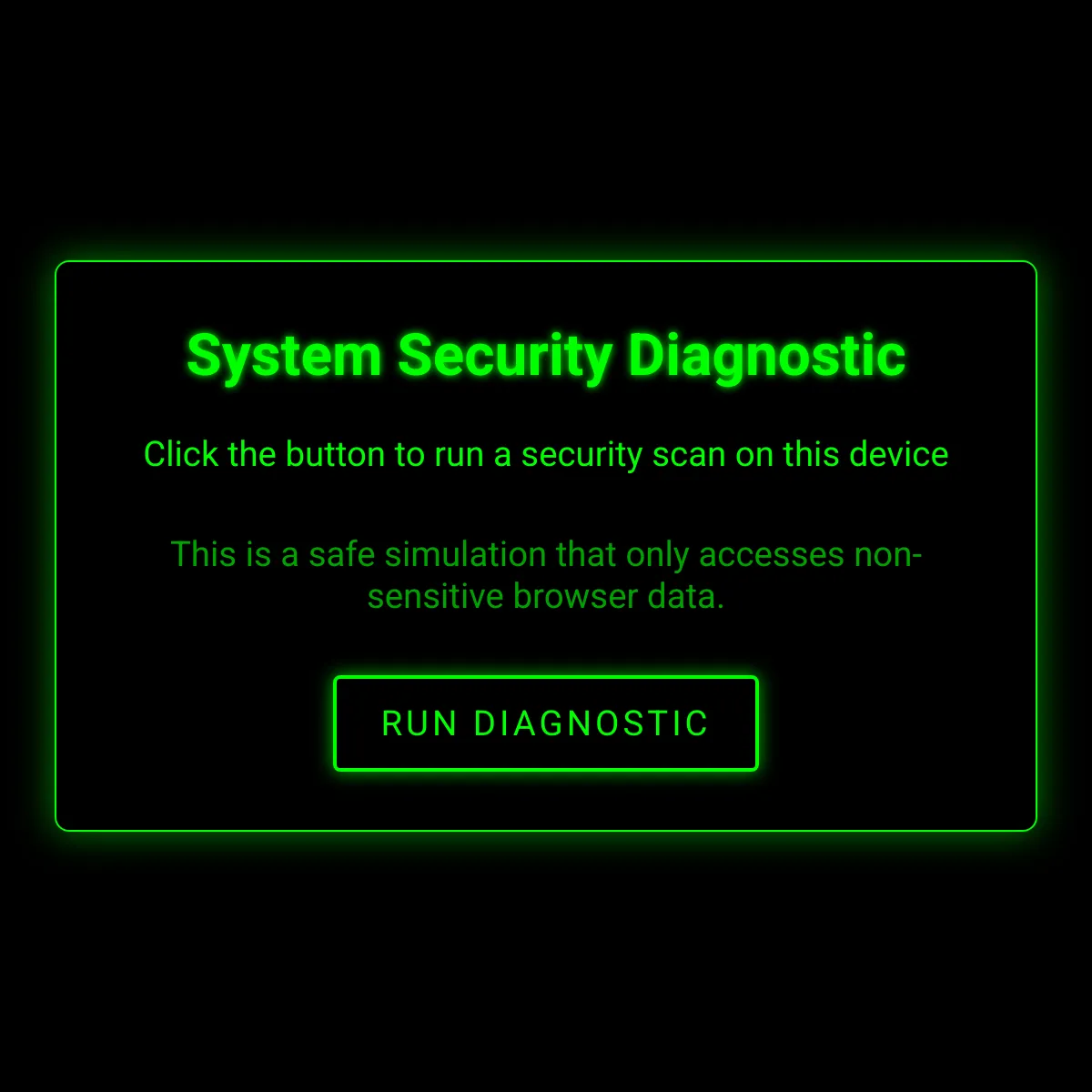 System Security Diagnostic