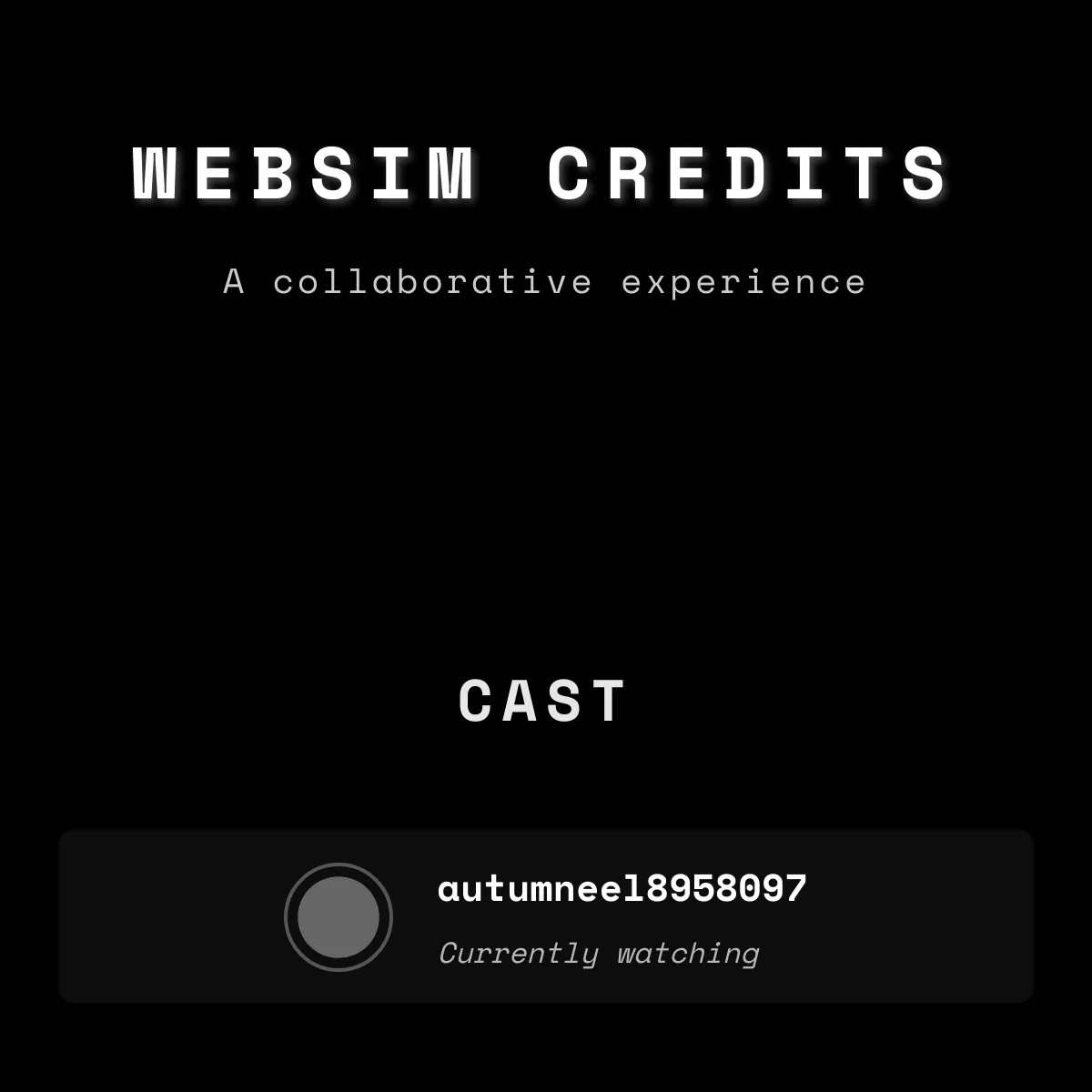 Websim Credits