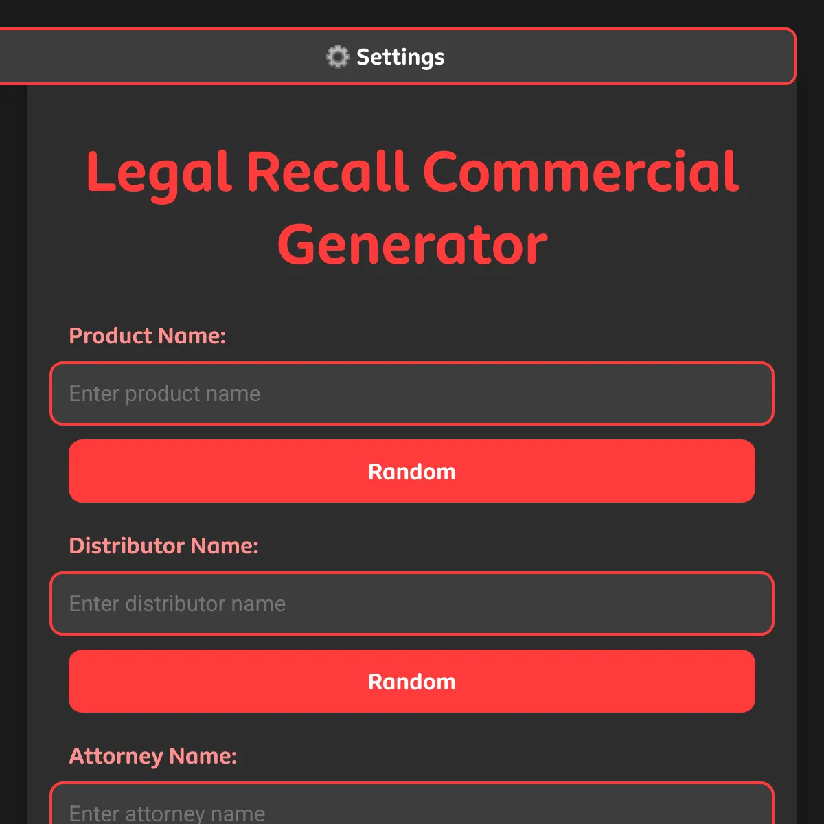 Recall Generator