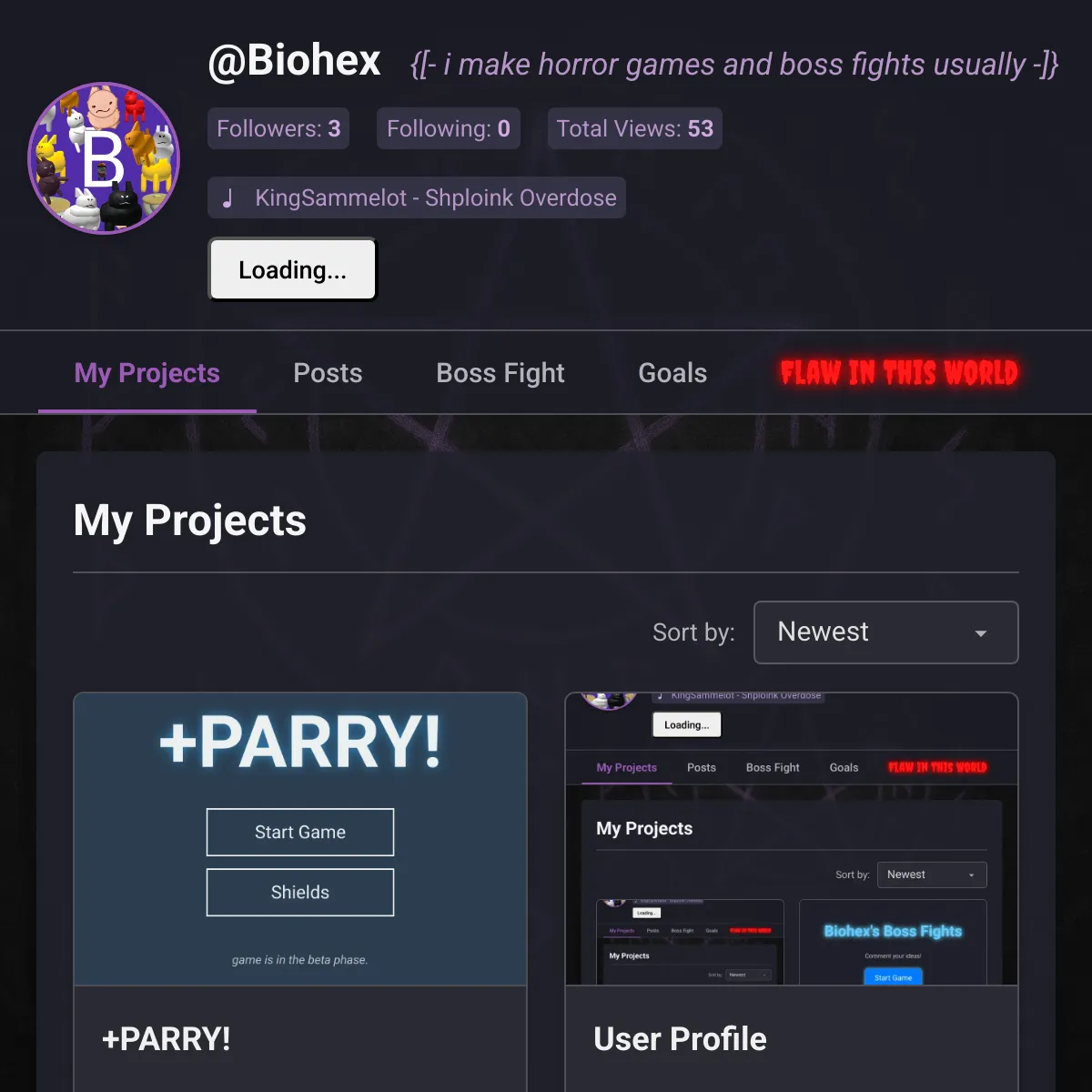 the project is loading