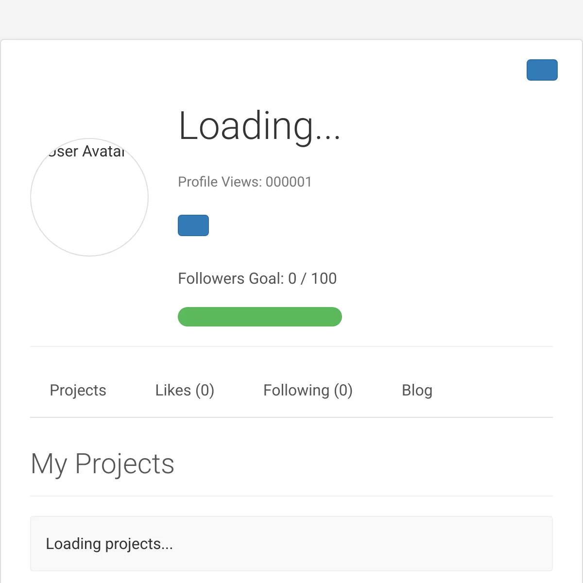 the project is loading