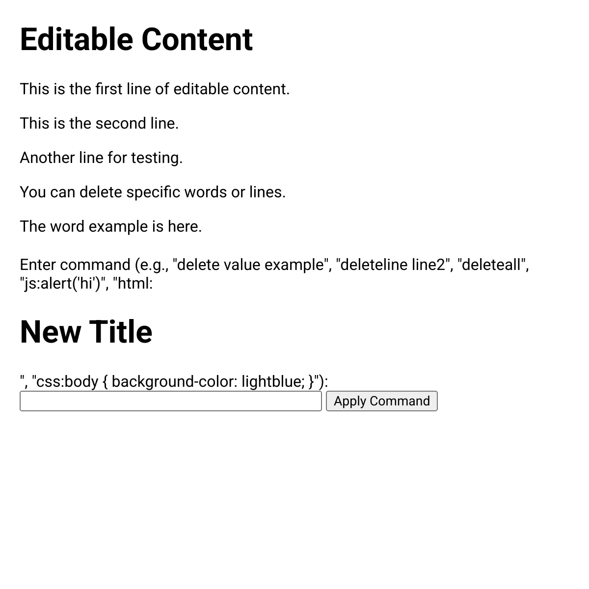 Editable Website
