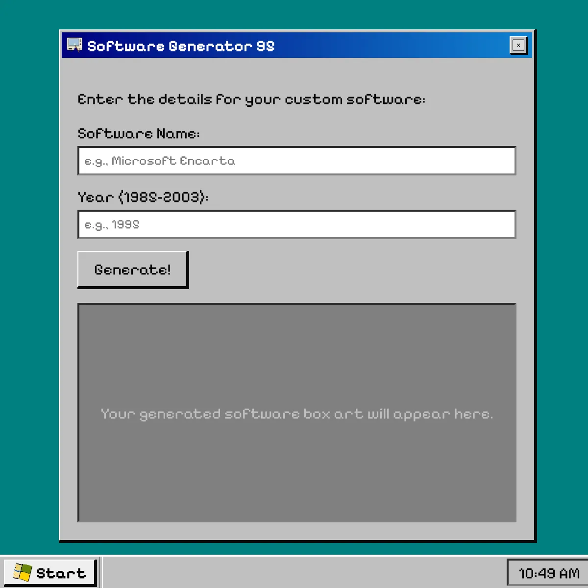 Windows Software Generator