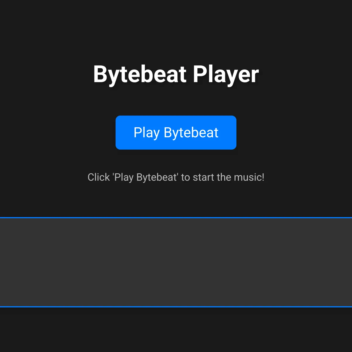 Bytebeat Player