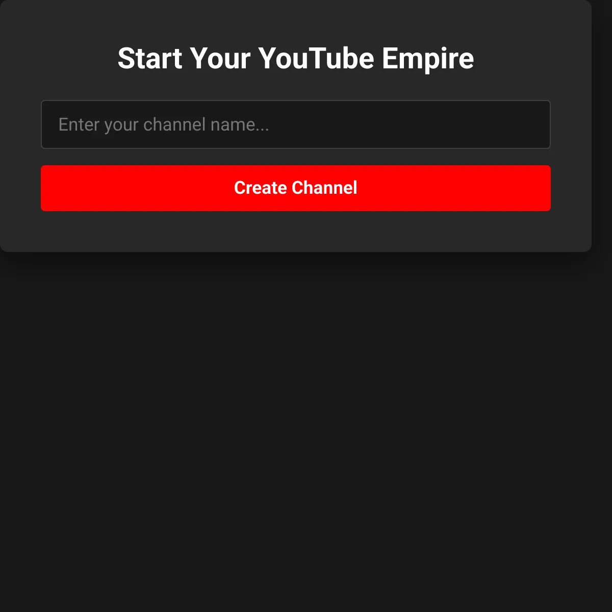 YouTube Channel Simulator