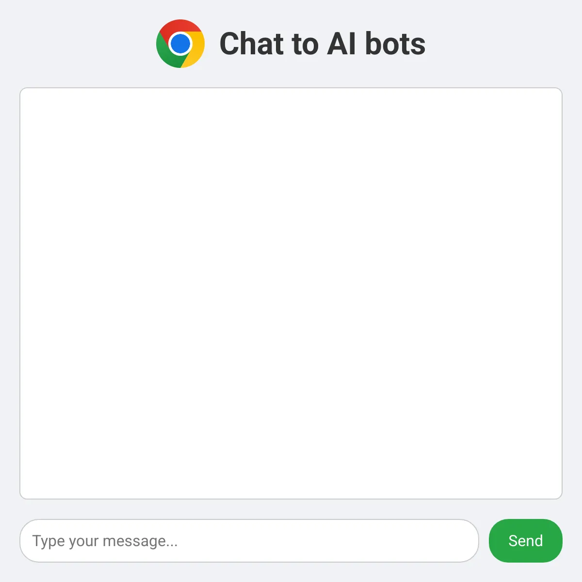 Chat to AI bots