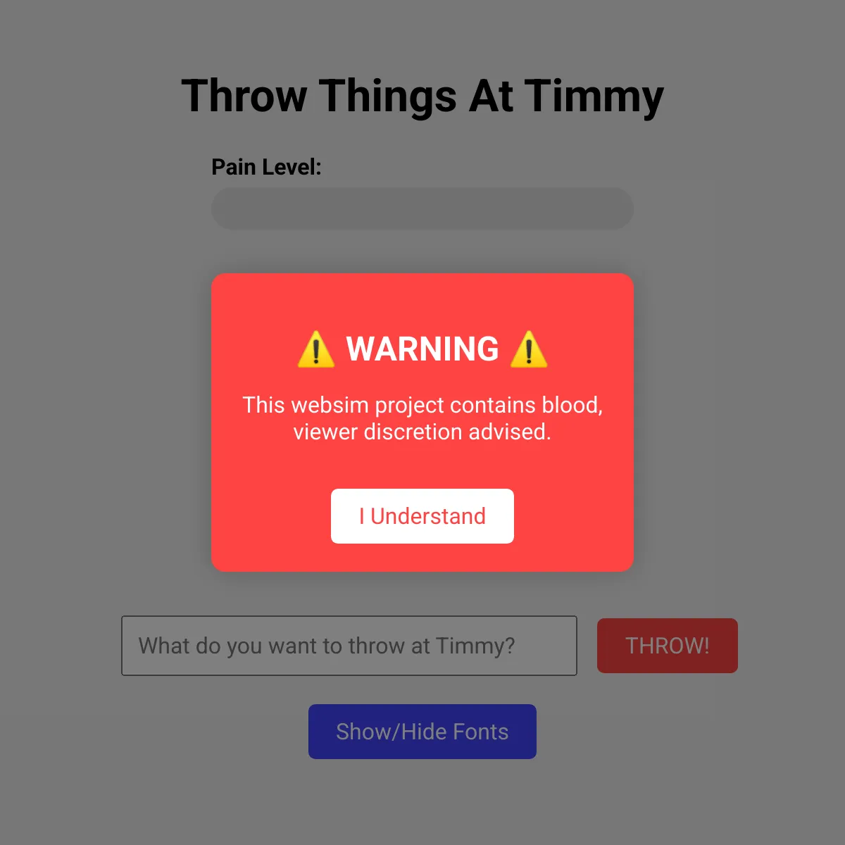 the project is loading