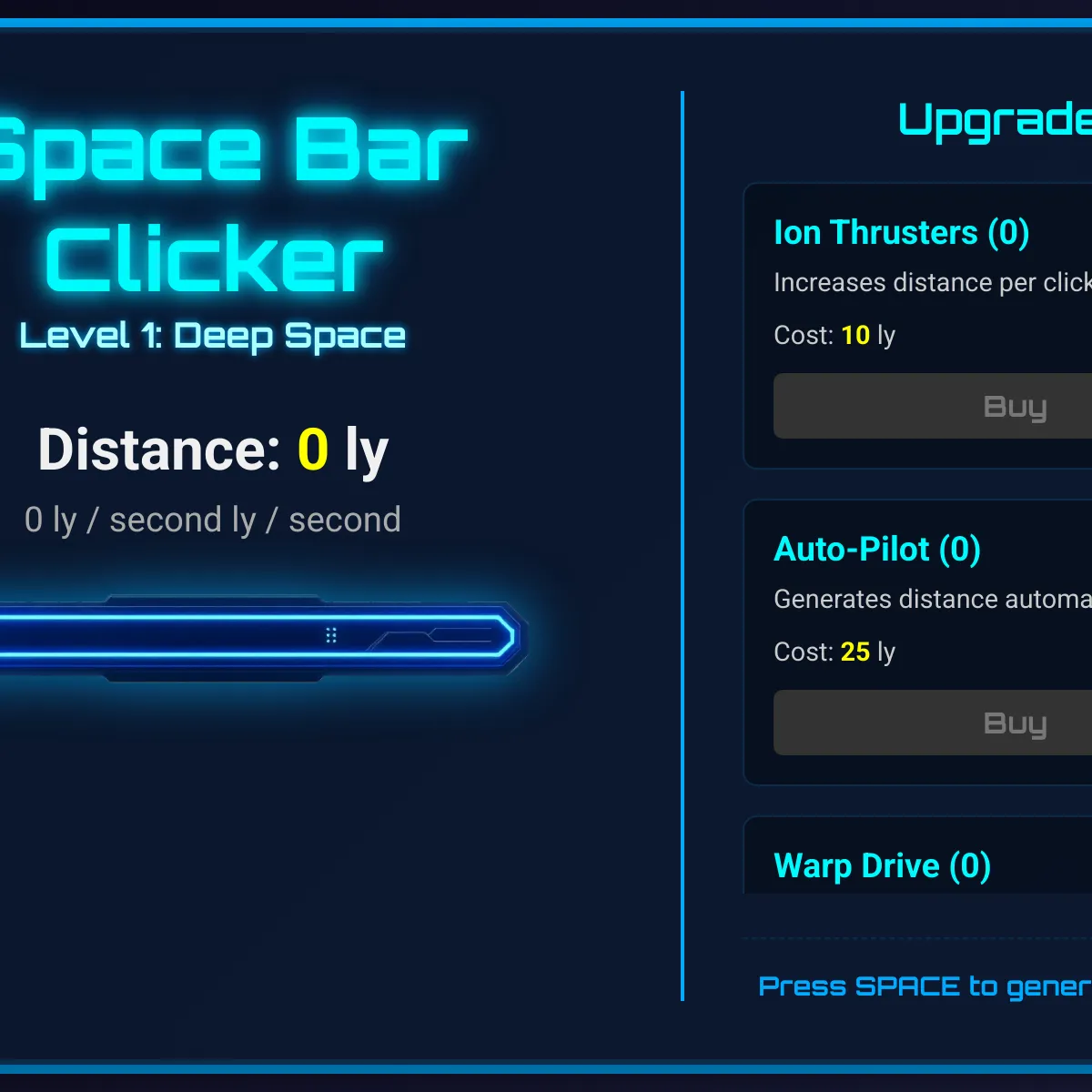 Space Bar Clicker - UPD