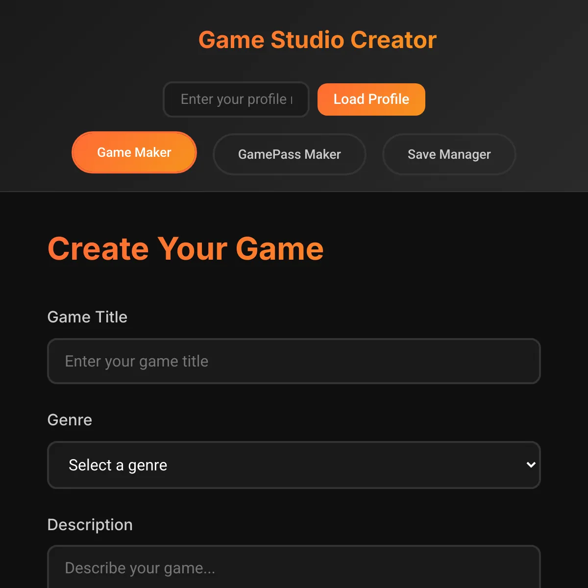 Game Studio Creator