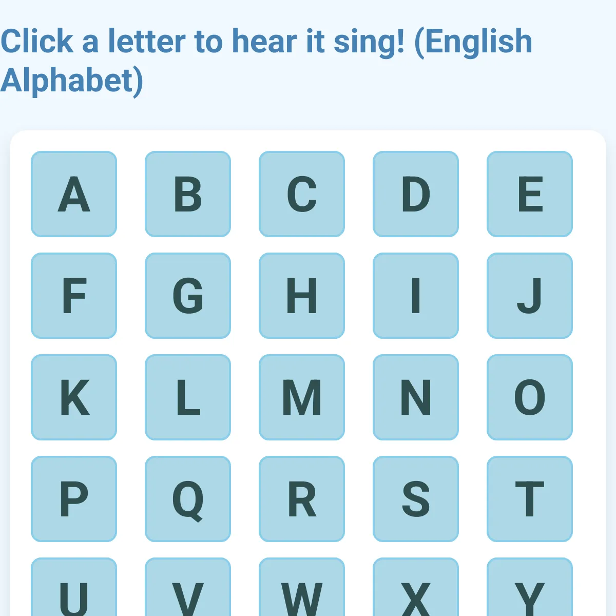Singing Letters