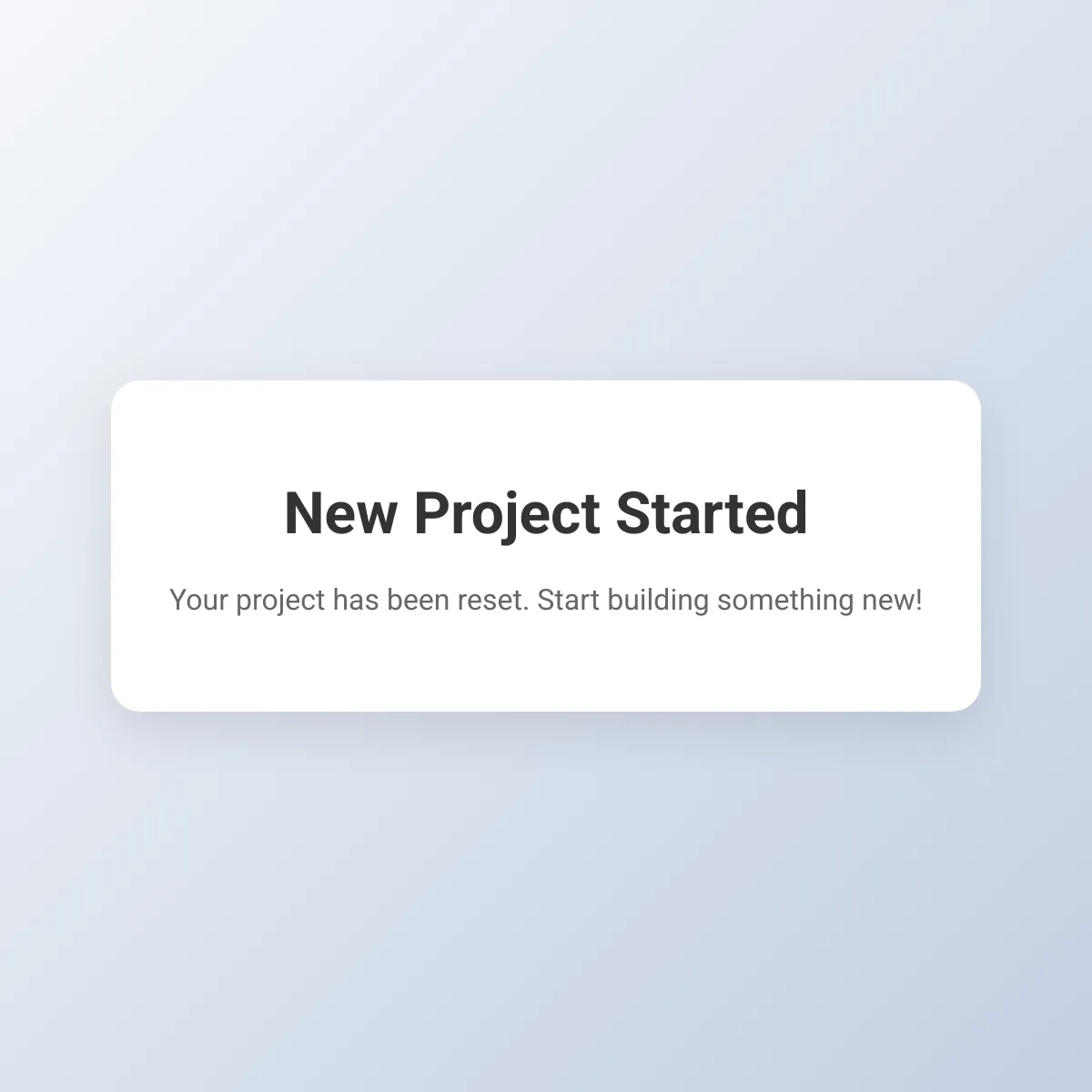 the project is loading