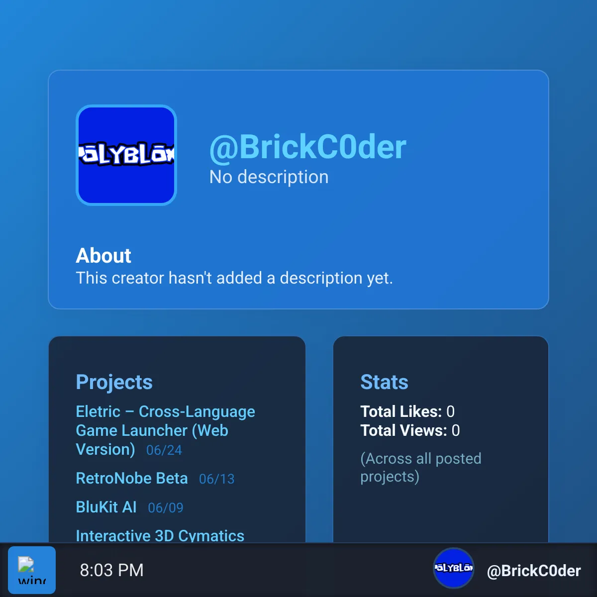the project is loading