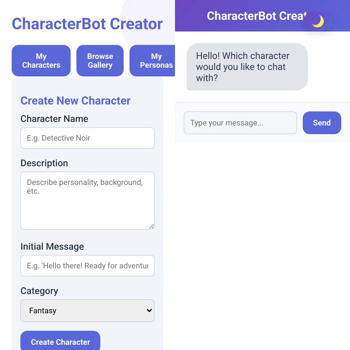 CharacterBot Creator