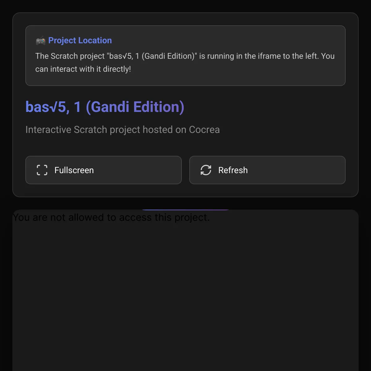 the project is loading