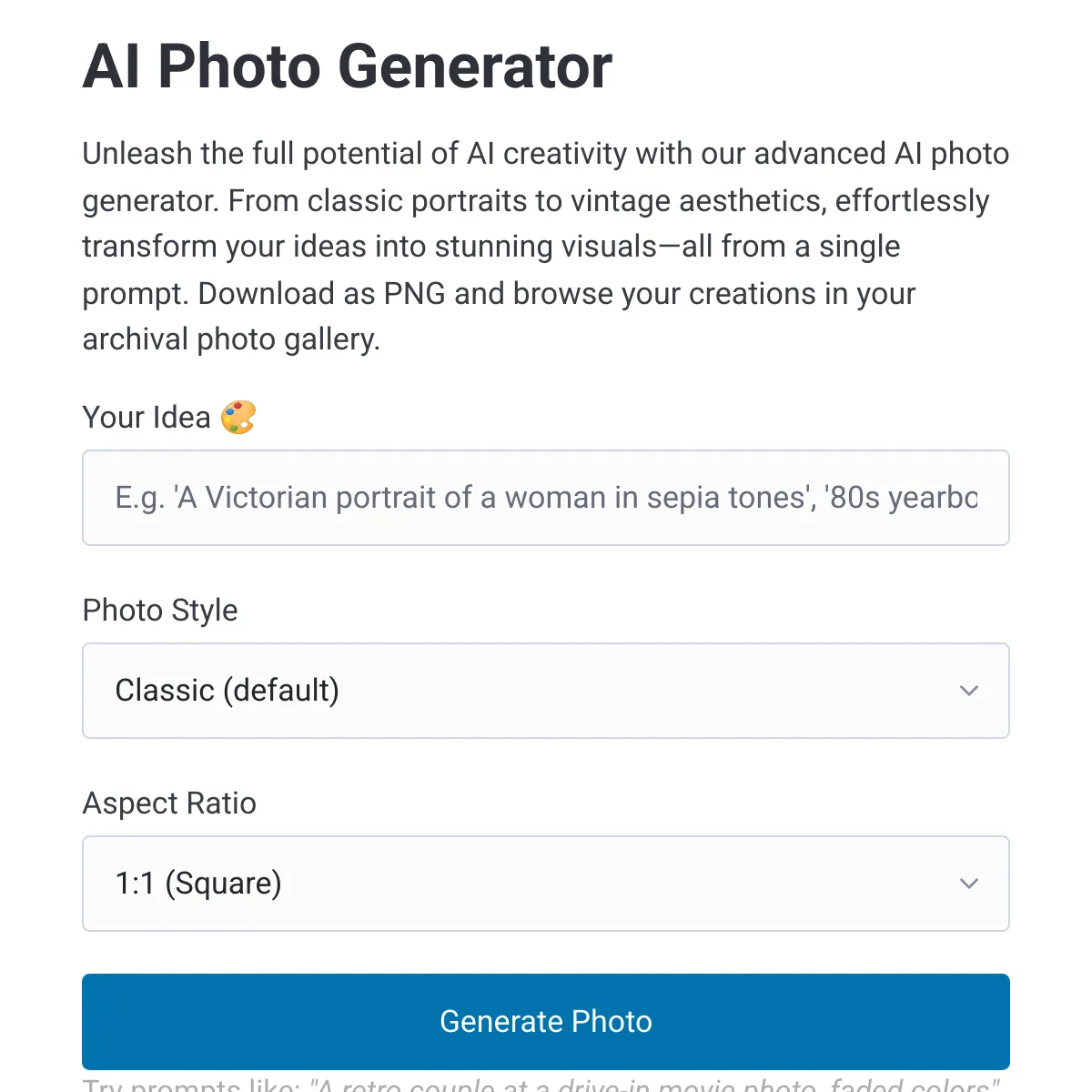 AI Photo Generator