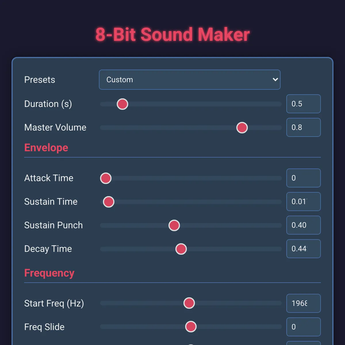 8-Bit Sound Maker