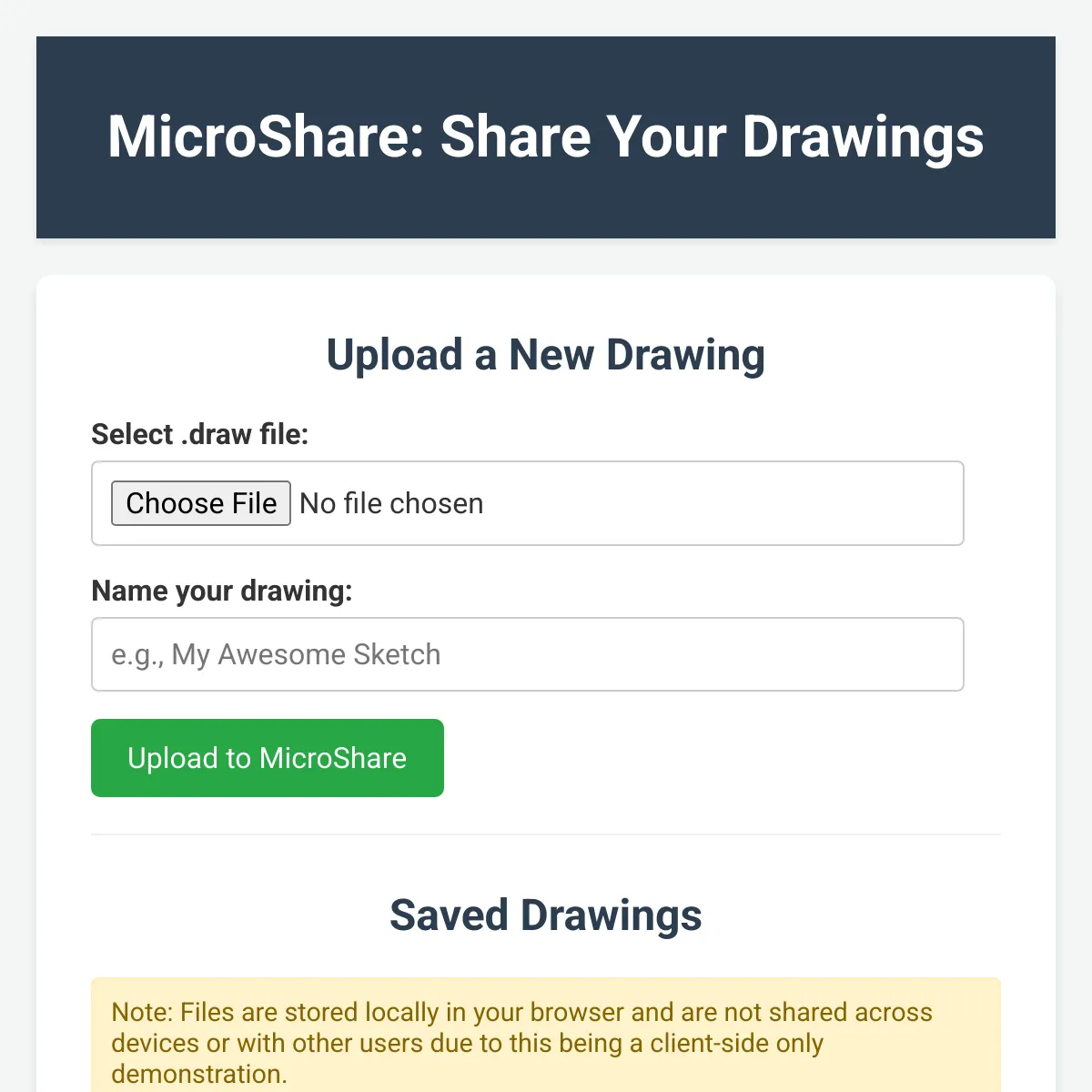 MicroShare: Share Your Drawings