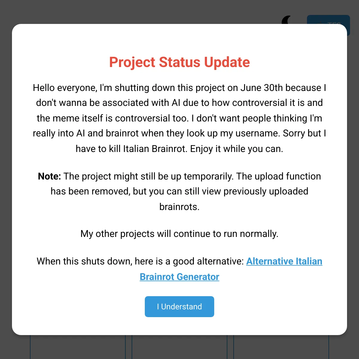 the project is loading