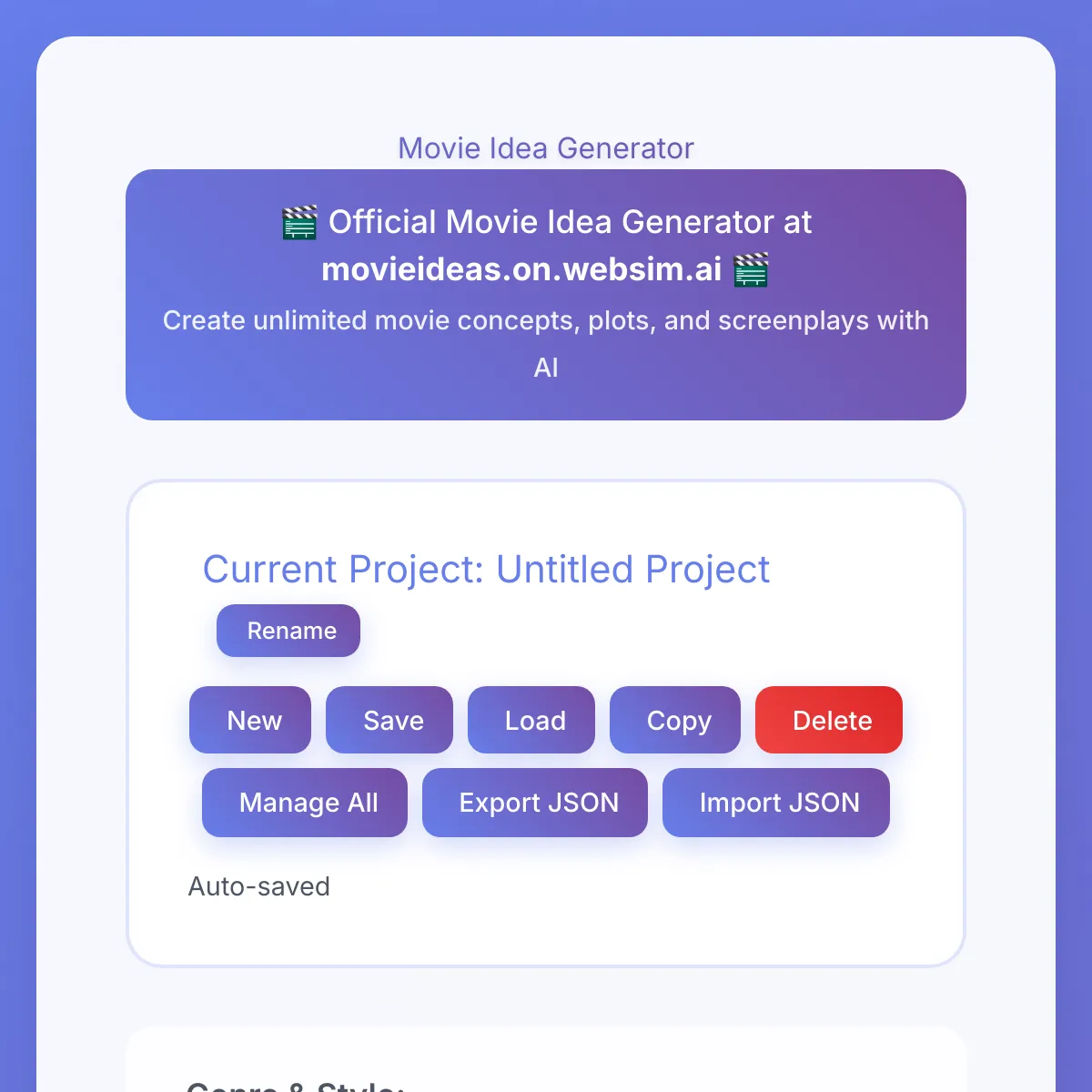 the project is loading
