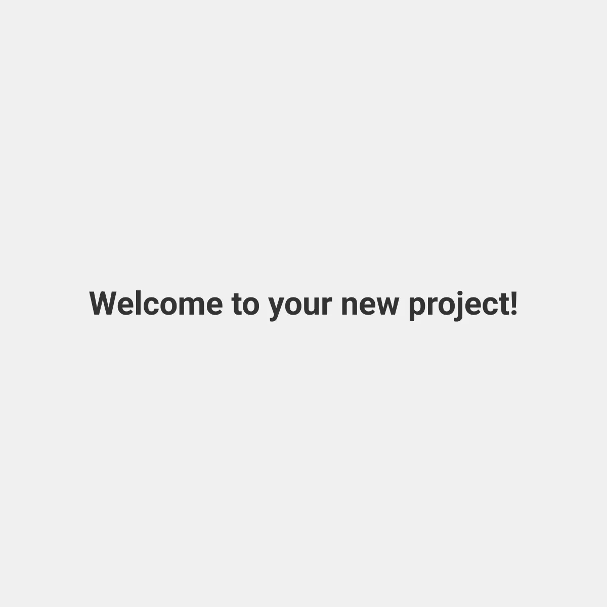 the project is loading
