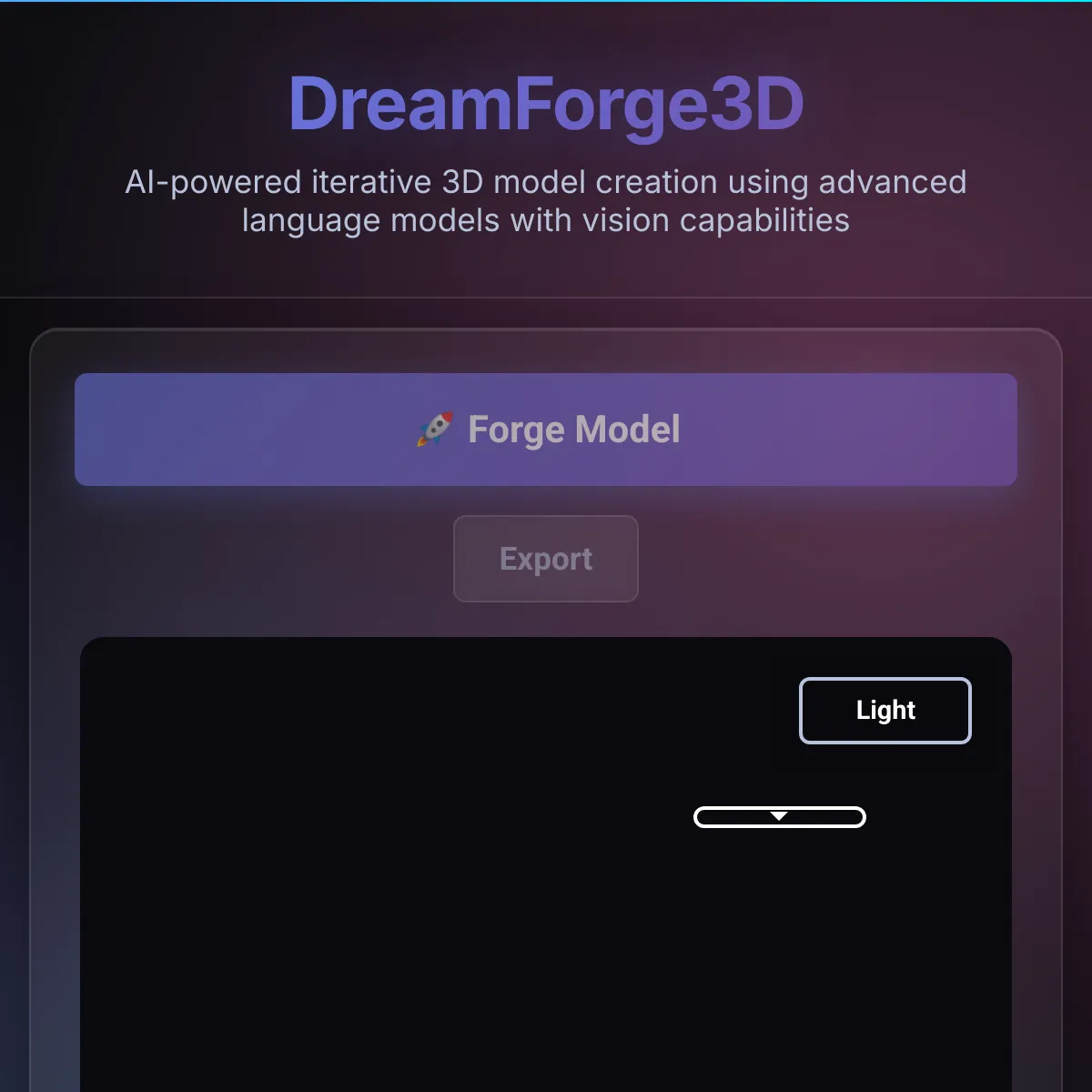 DreamForge - AI 3D Model Studio