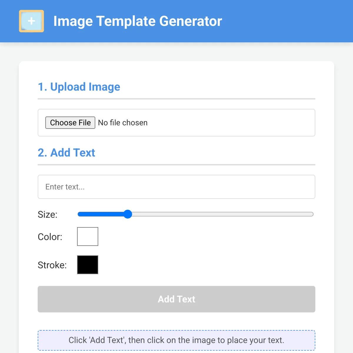 Image Template Generator