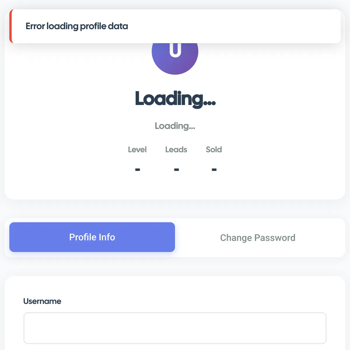 the project is loading