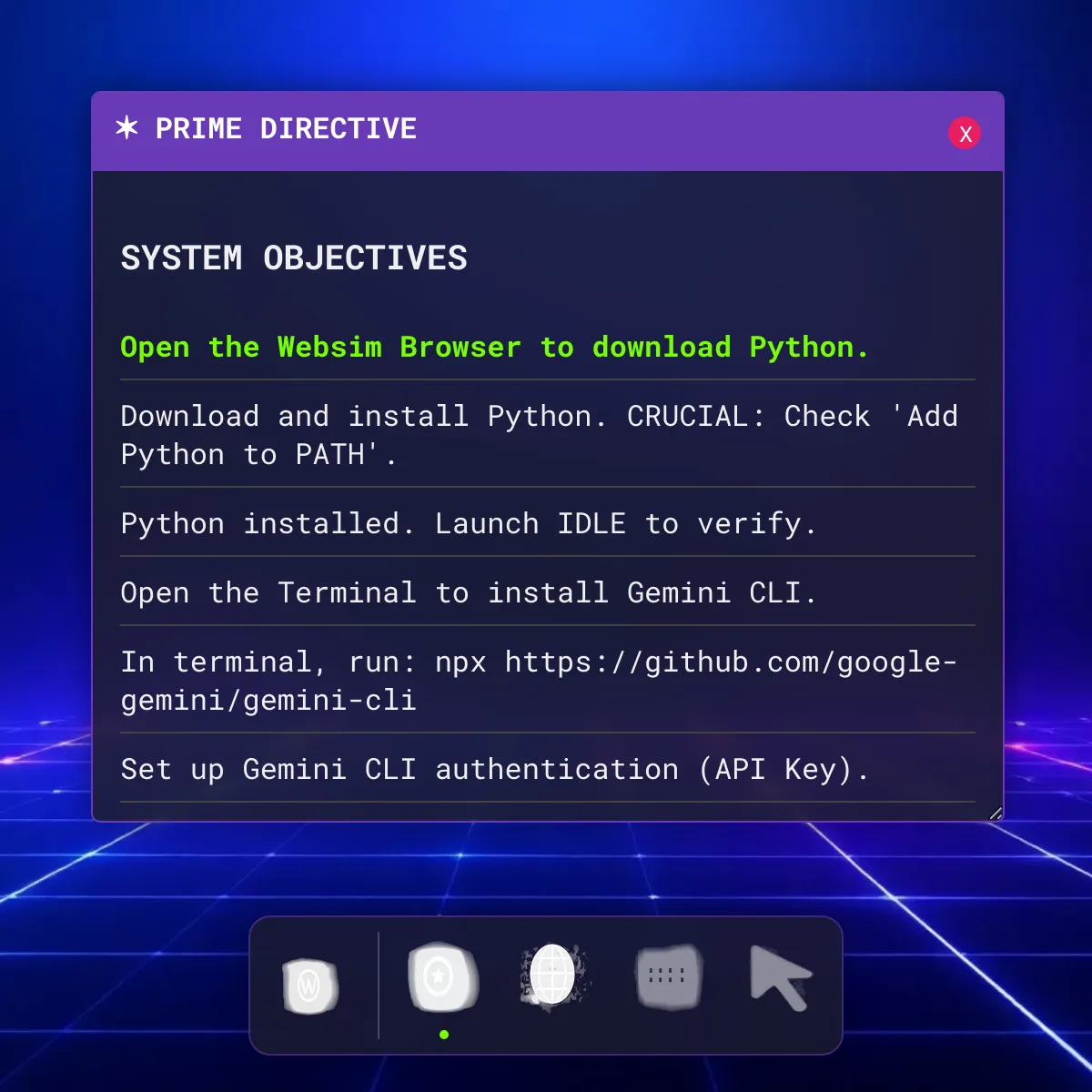 the project is loading