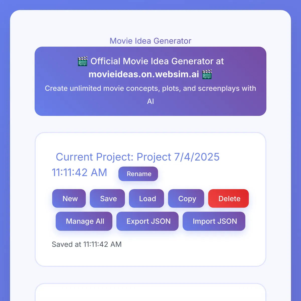 the project is loading