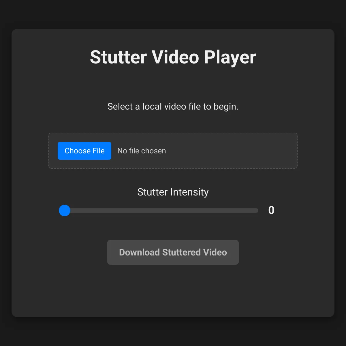 Stutter Video Player