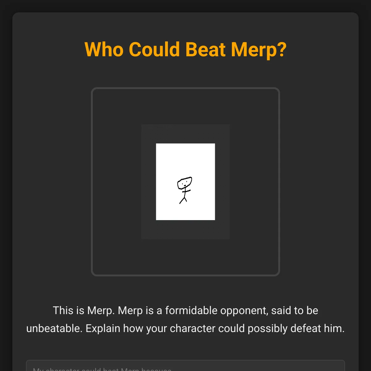 Who Could Beat Merp?