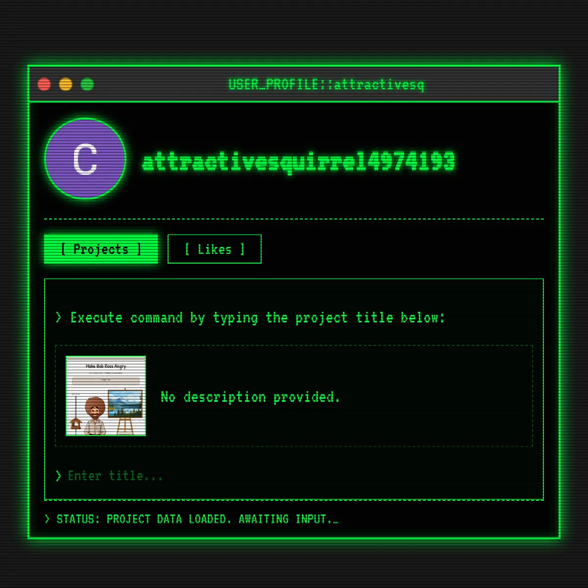 the project is loading