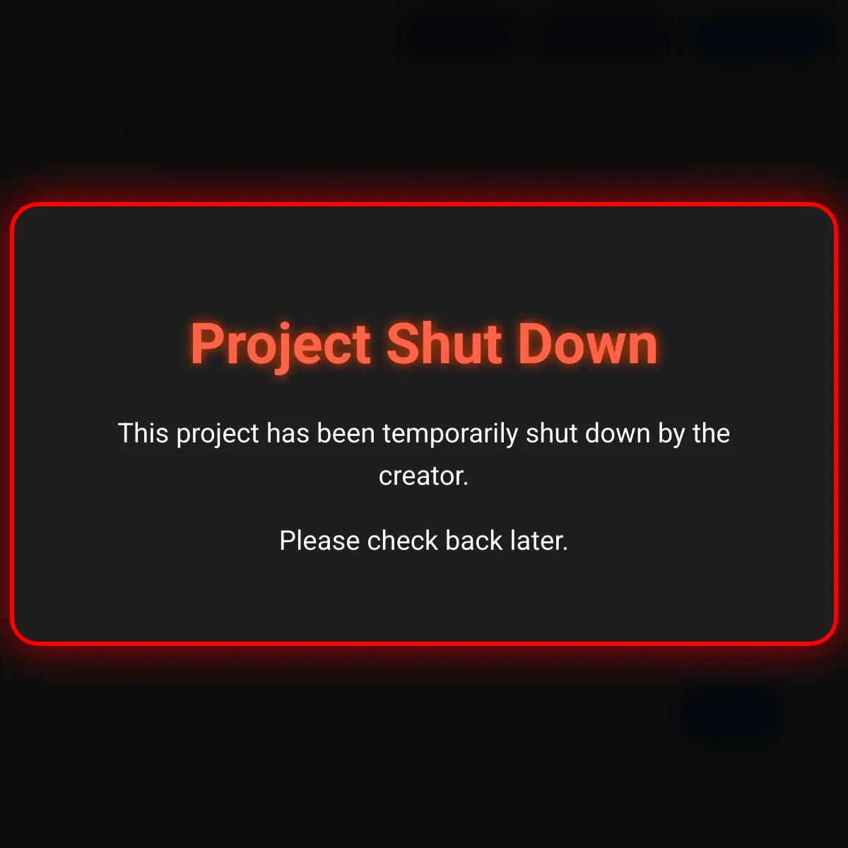 the project is loading