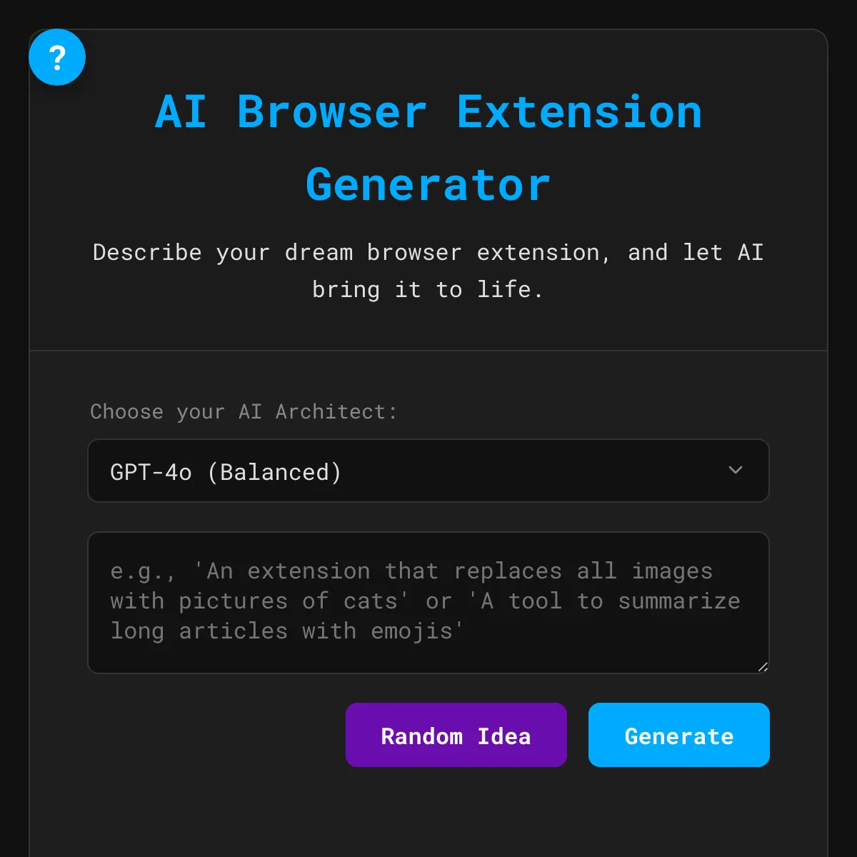 AI Browser Extension Generator remix