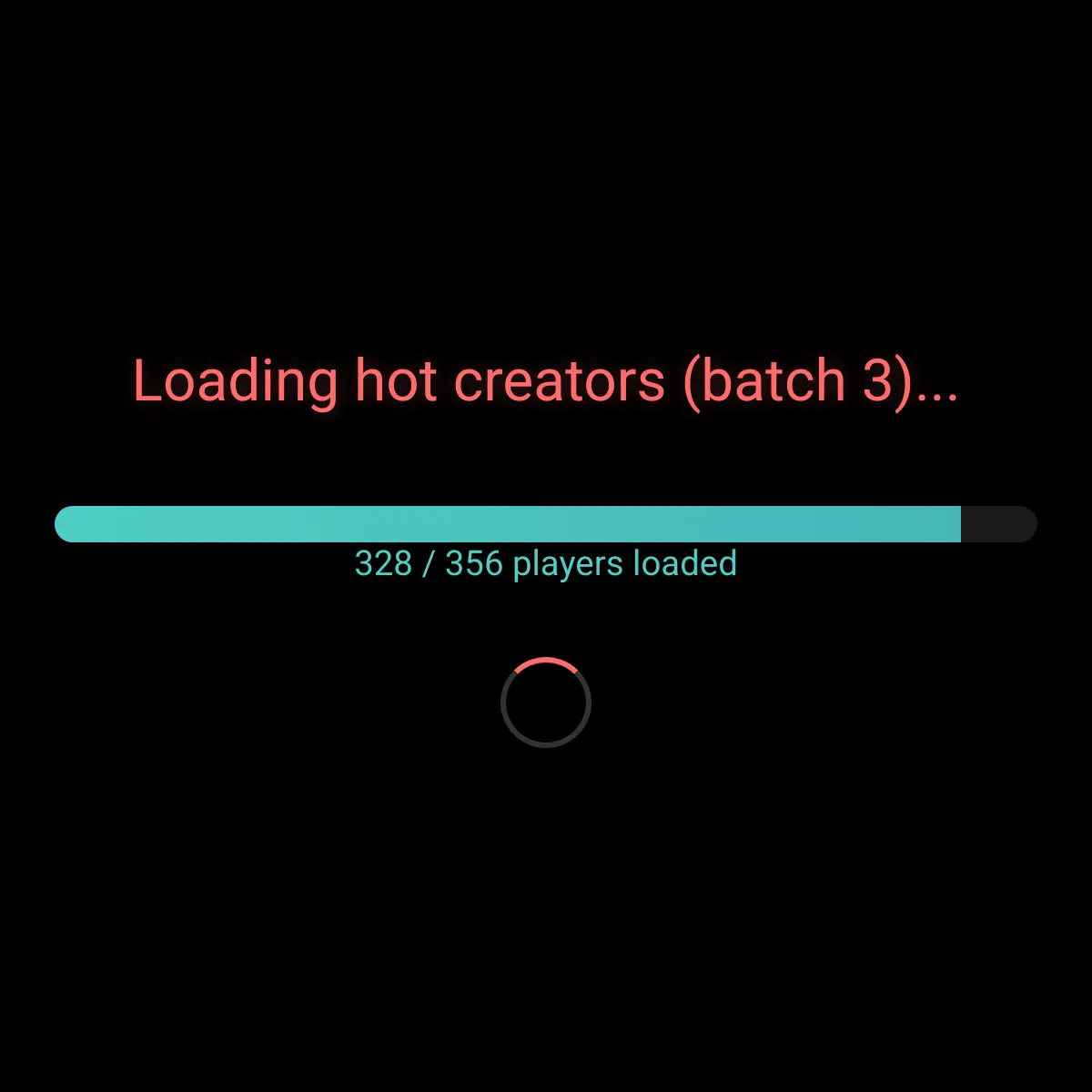 the project is loading