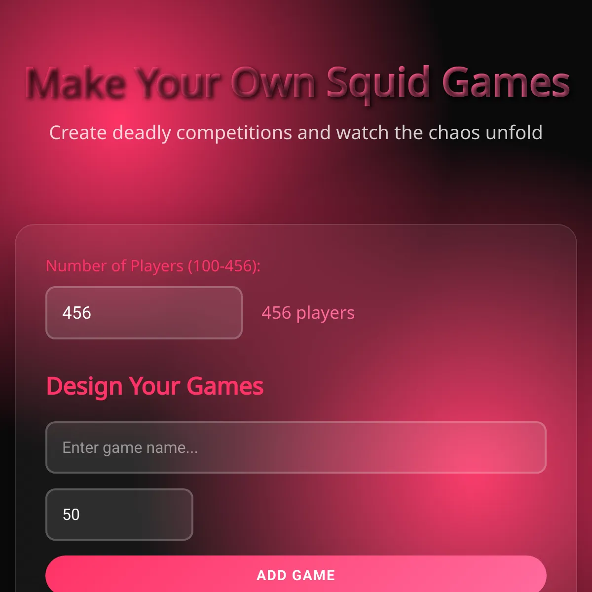 Make Your Own Squid Games
