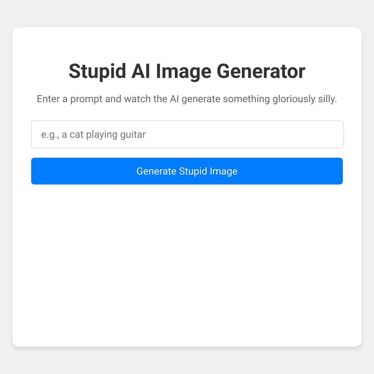Stupid AI Image Generator